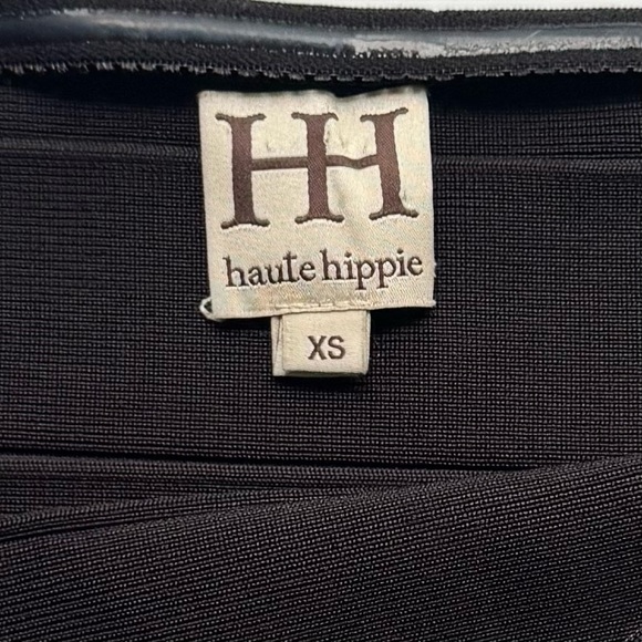 Haute Hippie Bandage Mini Skirt Black Size Xs - Picture 2 of 6